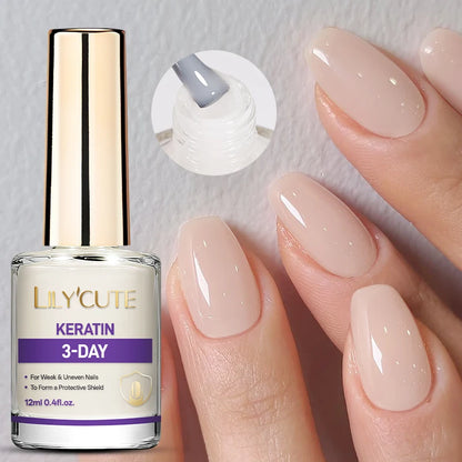 Milky White Pink Nail Strengthener – Base & Top Coat Varnish 12ml