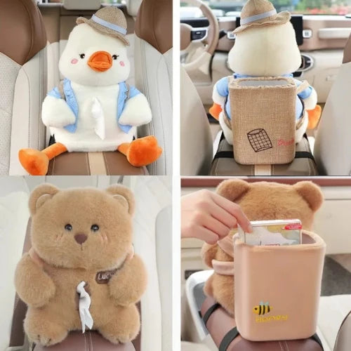 2-in-1 Cute Car Armrest Organizer
