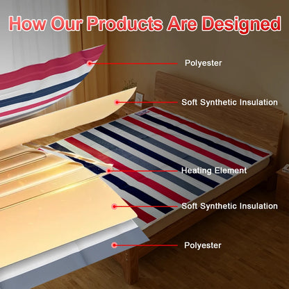 Single Electric Heated Mattress Blanket