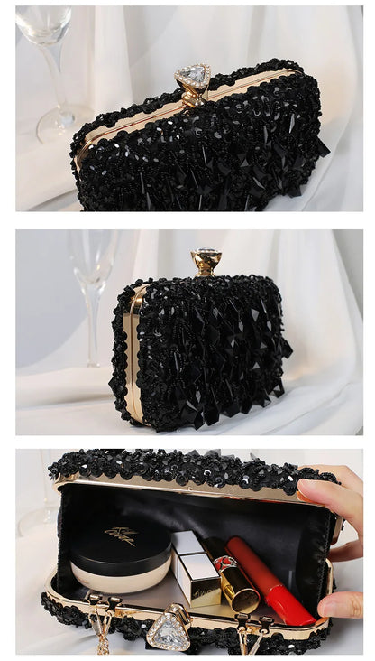 Handmade Beaded Evening Clutch Bag