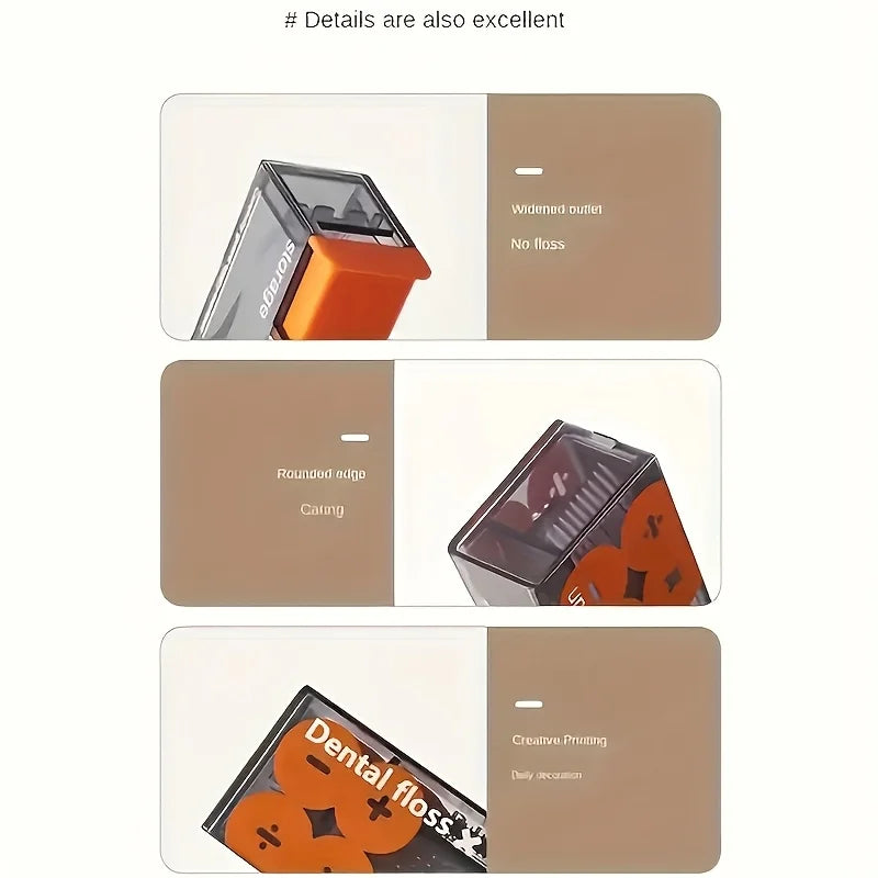 Portable Floss Dispenser with 10 Floss Picks
