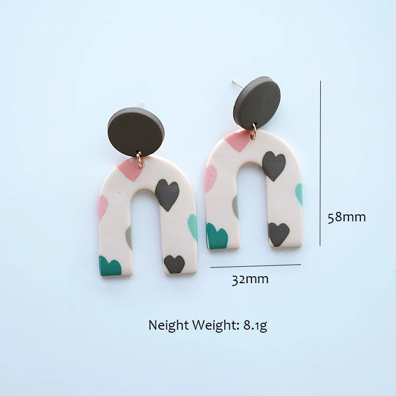Heart Pattern Long Earrings