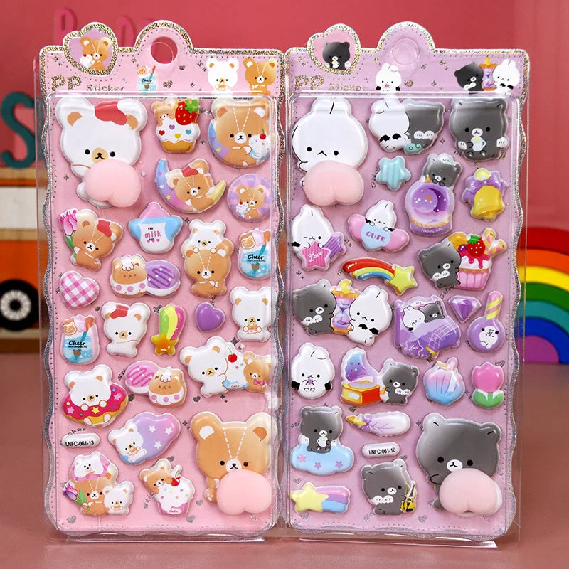3D Puffy Cartoon Stickers