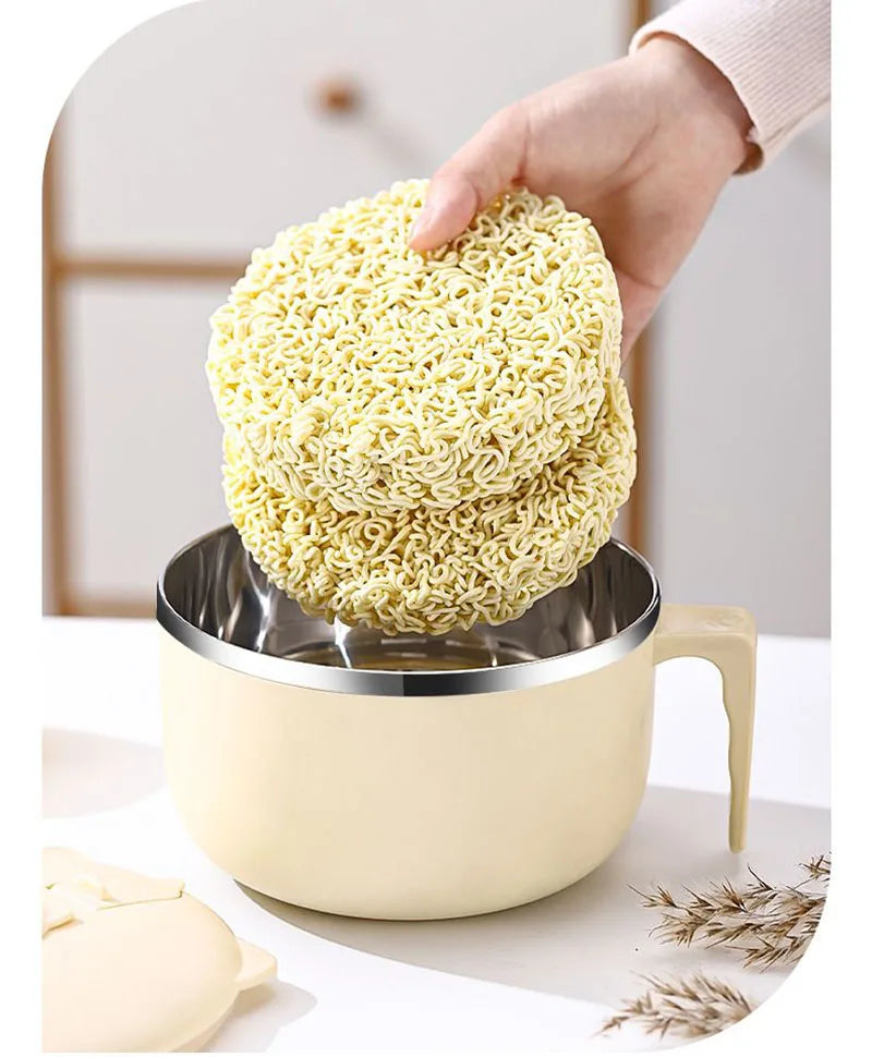 304 Stainless Steel Instant Noodle Bowl with Lid