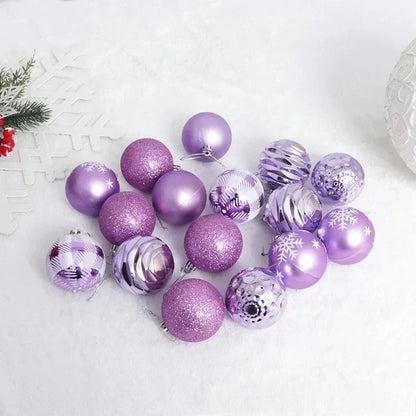 16-Piece Glass Christmas Bauble Set