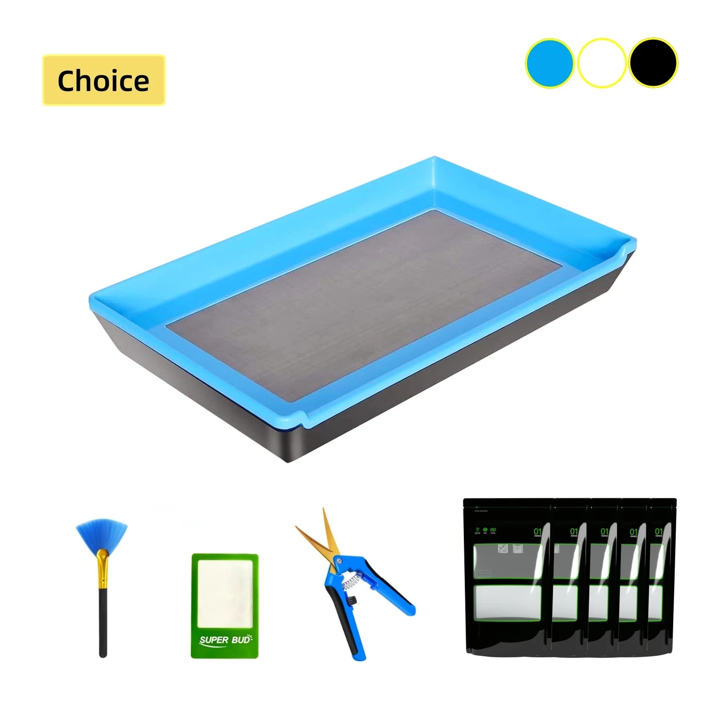 Herb Trimming Tray Kit with 150 Micron Screen