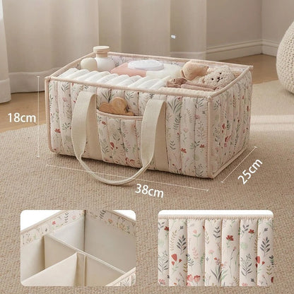 Floral Baby Diaper Tote Bag