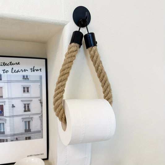 Retro Rope Paper Towel & Toilet Roll Holder