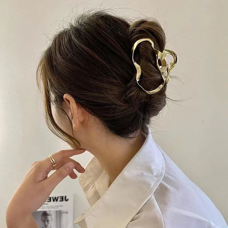 Fashion Elegant Gold Color S-shaped Metal Hairpins