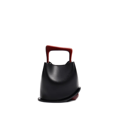 Jimmy Maple Genuine Cow Leather Bucket Handbag