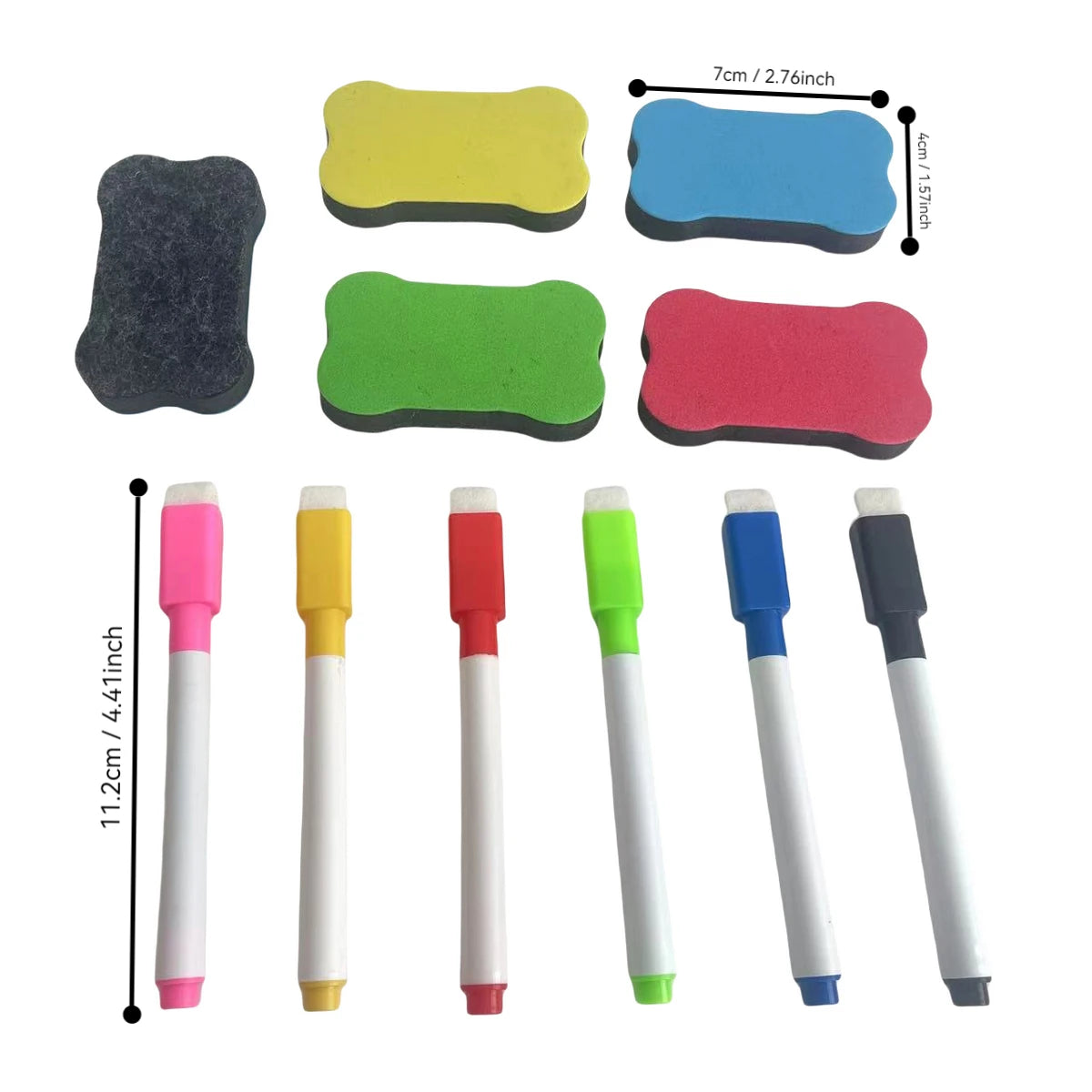 6-Pack Wipeable Dry Erase Sleeve Set for Classroom, Office & Home Learning