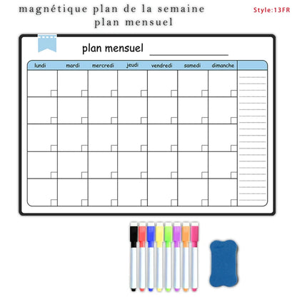 A3 Magnetic Weekly & Monthly Planner Whiteboard for Fridge