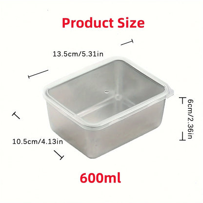 6-Piece Stainless Steel Food Storage Container Set