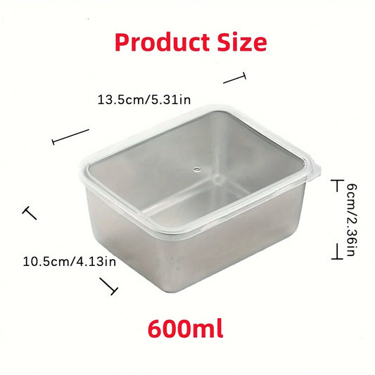 6-Piece Stainless Steel Food Storage Container Set