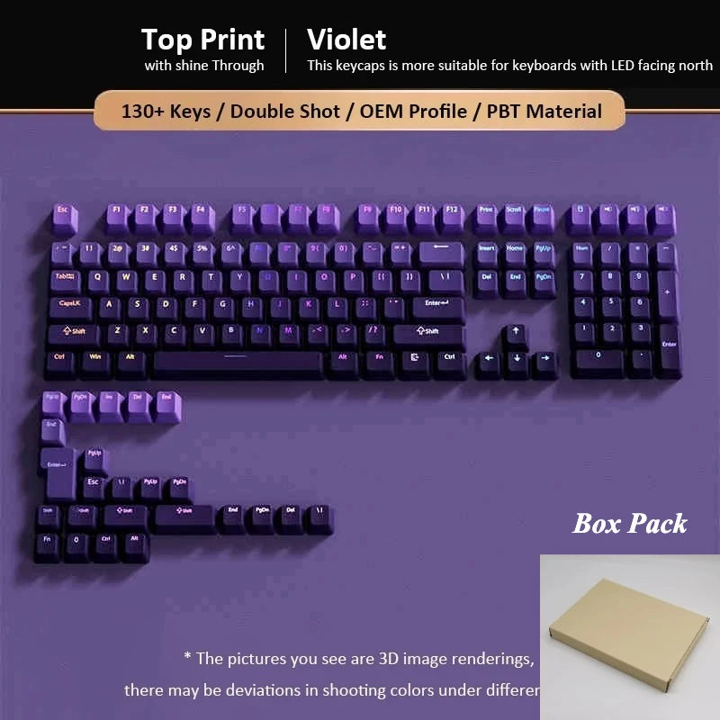Gradient Red Cherry Profile RGB Keycaps Set