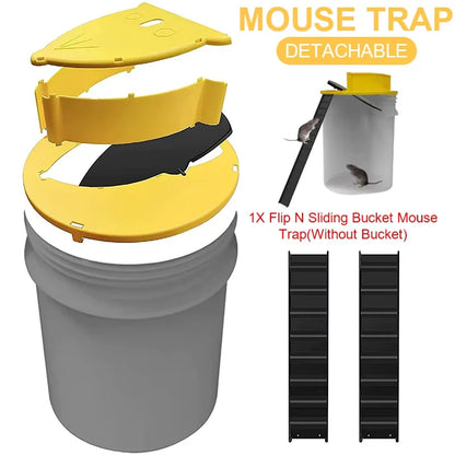 Automatic Reset Bucket Mouse Trap Lid