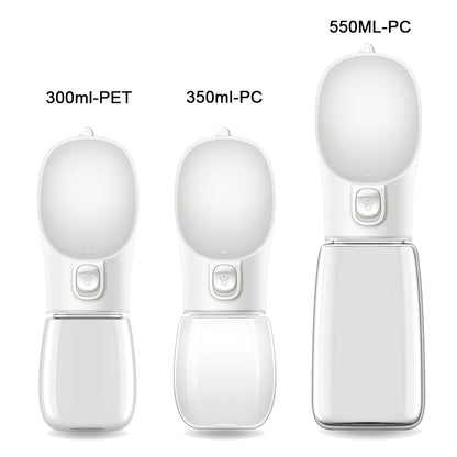 Leak-Proof Pet Water Bottle with Built-In Bowl