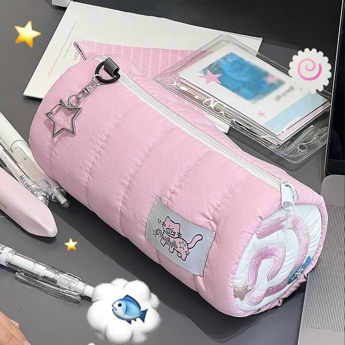 Cute Pink Kawaii Large Capacity Pencil Case
