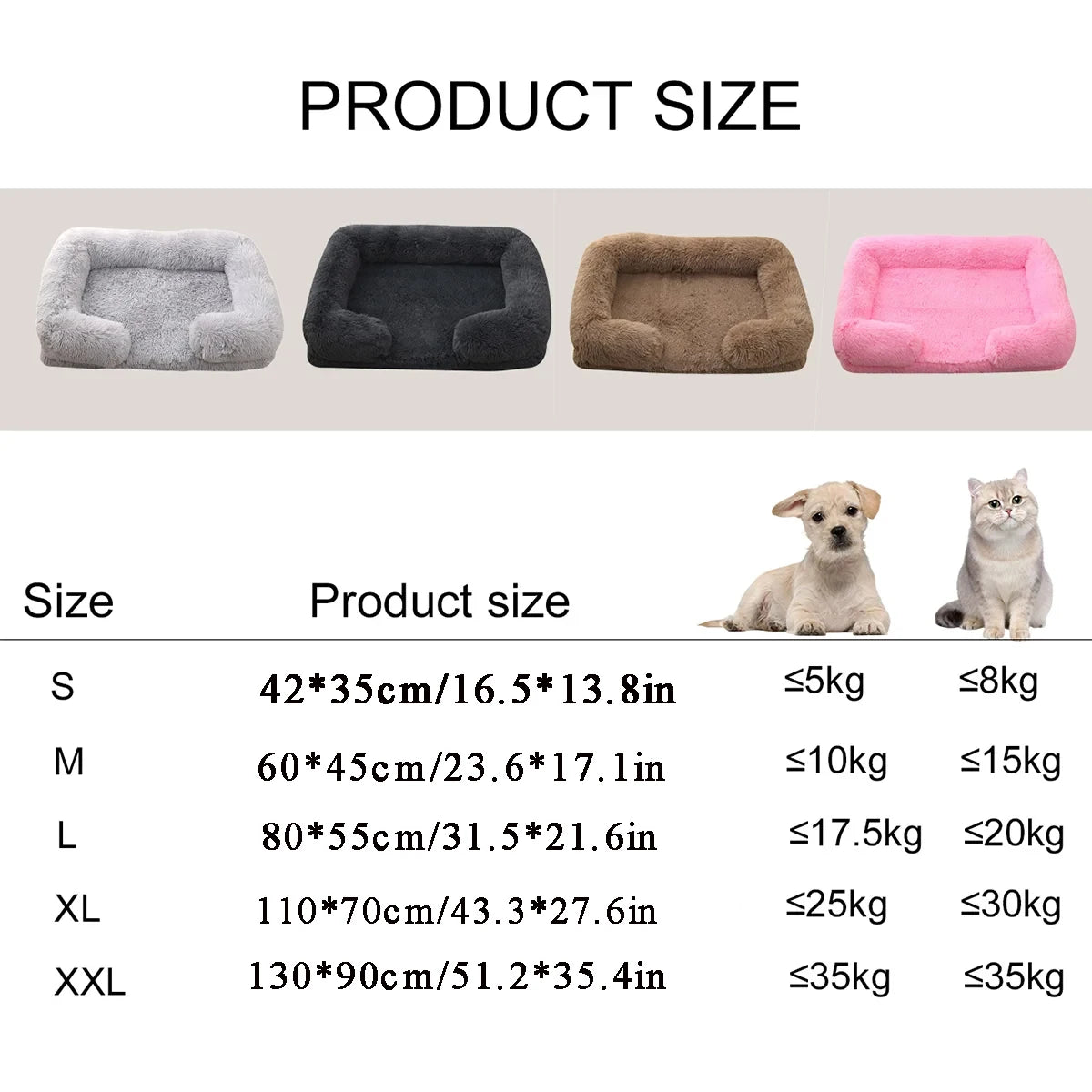 Orthopedic Plush Bolster Dog Bed