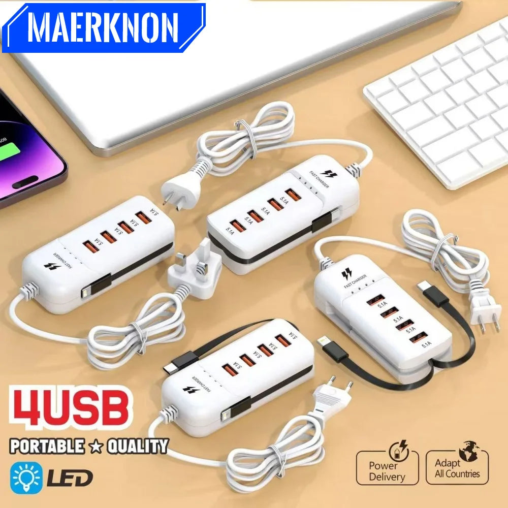 66W Multi-Port USB-C Fast Charger