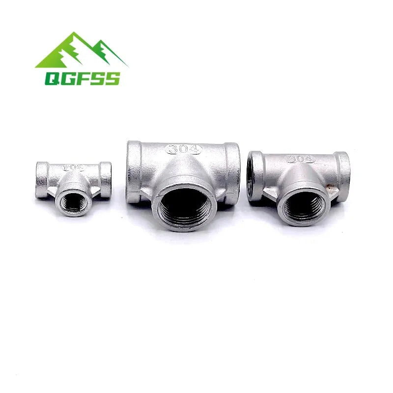 304 Stainless Steel BSP Female Thread Equal Tee Pipe Fitting