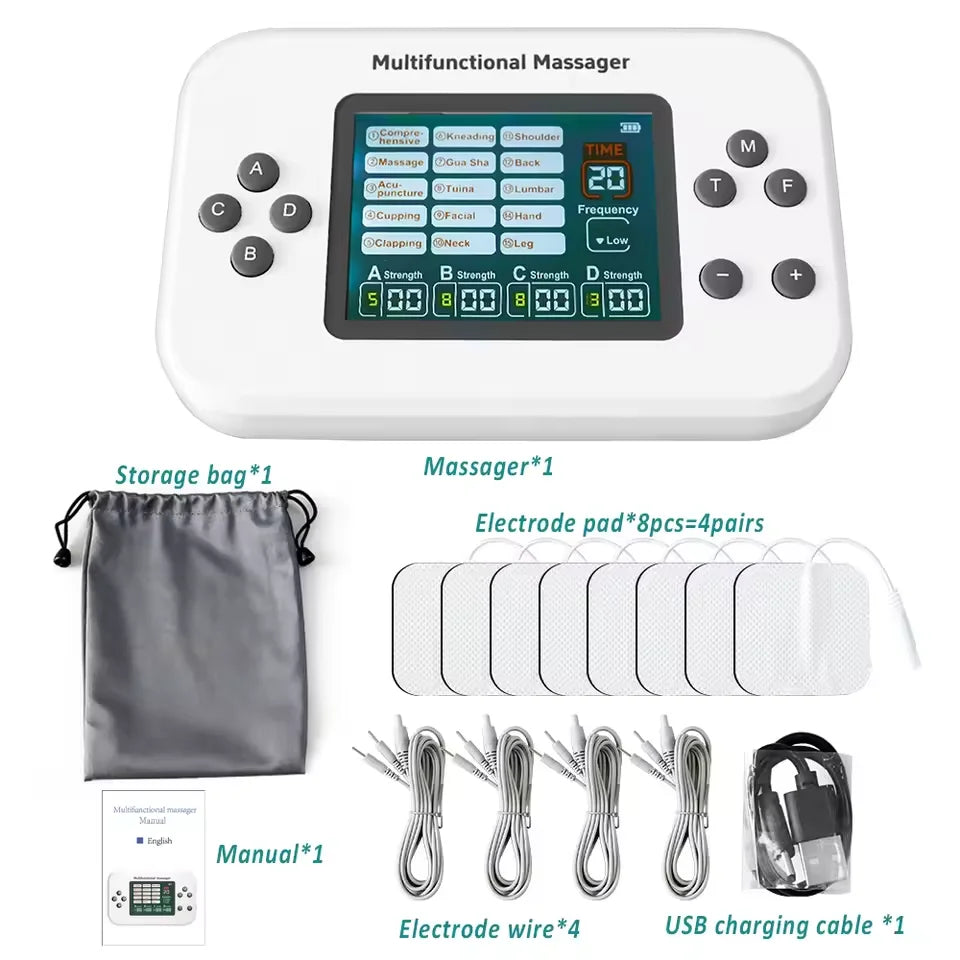 4-in-1 Rechargeable EMS & TENS Muscle Stimulator