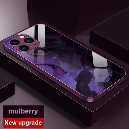 Tempered Glass Marble Effect iPhone Case