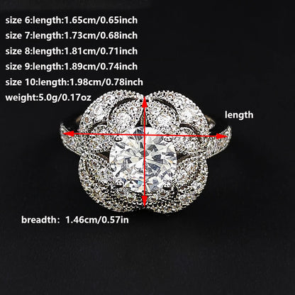 Blossom Cubic Zirconia Engagement Ring