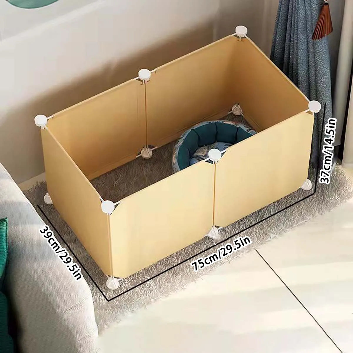 Small Dog Indoor Cage with Protective Fence