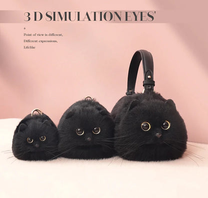 Cute Plush Cat Crossbody Shoulder Bag