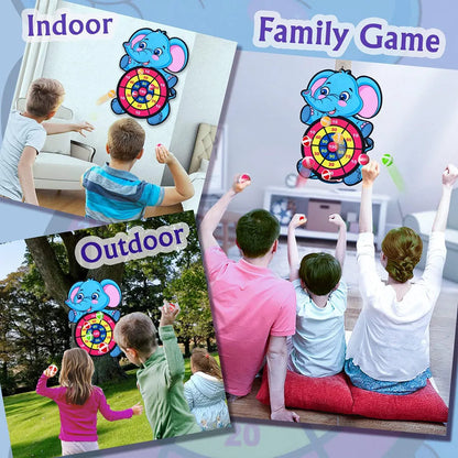 Kids Cartoon Sticky Ball Dart Board Game