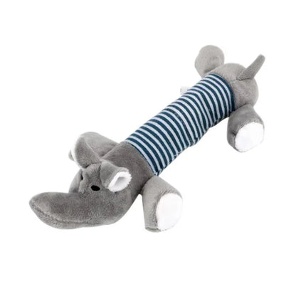 Plush Squeaky Dog Toy – Duck, Pig & Elephant