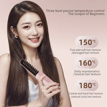 Mini Negative Ion Hair Straightening Comb