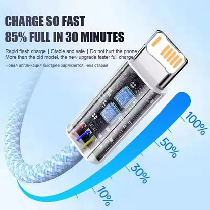 Braided USB-A to Lightning Fast Charging Cable