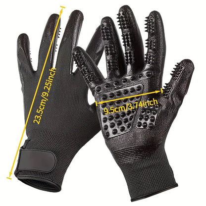 Gentle Pet Grooming Glove for Cats, Dogs & Horses