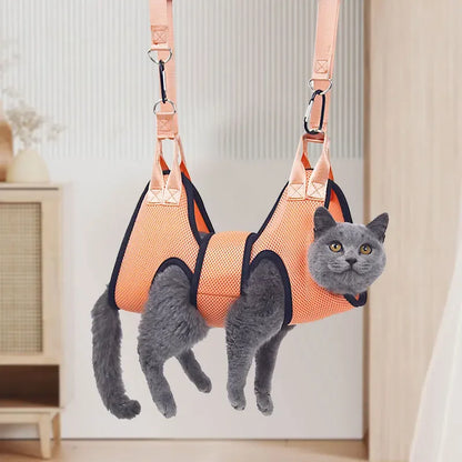 Adjustable Pet Grooming Sling for Cats & Small Dogs