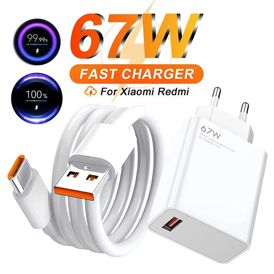 67W Ultra Fast Charger with Type-C USB Cable