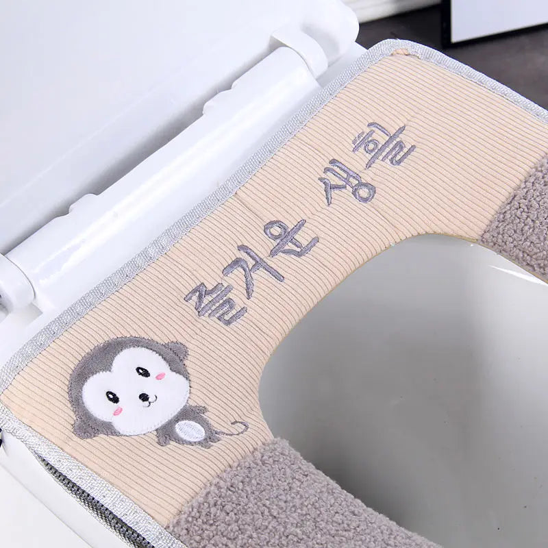 Washable Soft Toilet Seat Cover Set