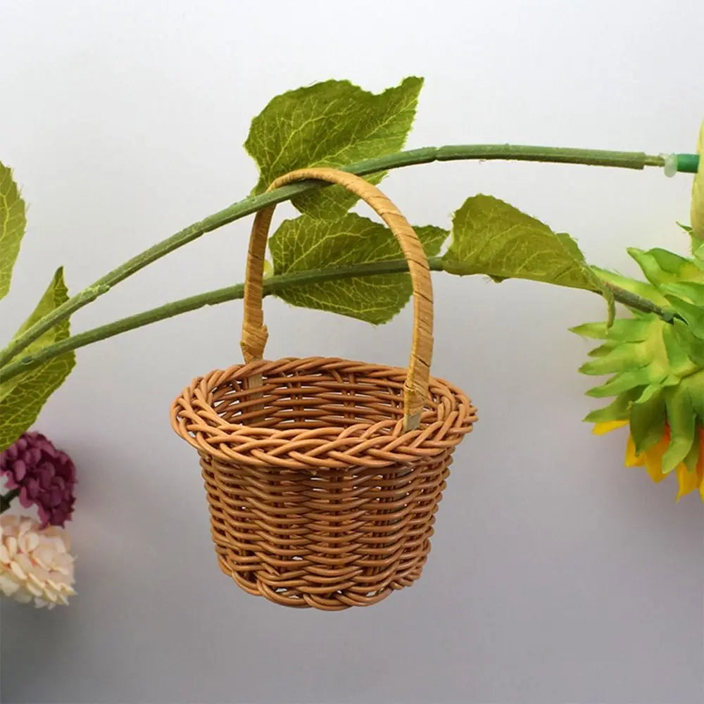 Handwoven Rattan Flower & Storage Basket
