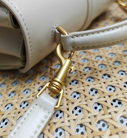 Genuine Split Leather Top Handle Satchel Bag