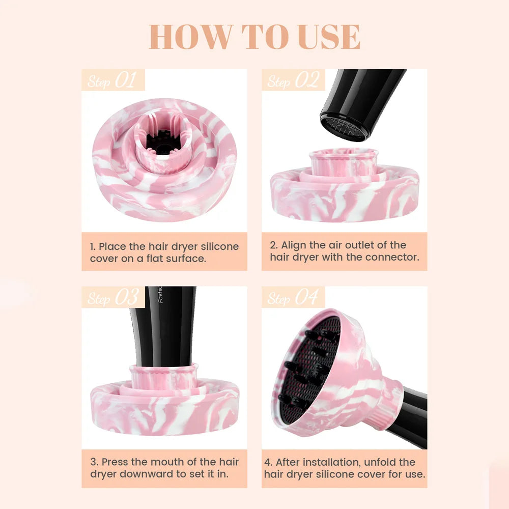 Foldable Silicone Hair Dryer Diffuser