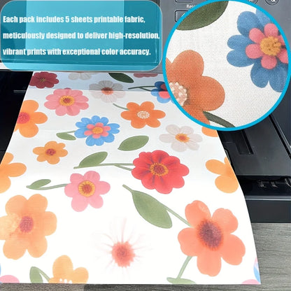 Printable Cotton Canvas Fabric Sheets for Inkjet Printers