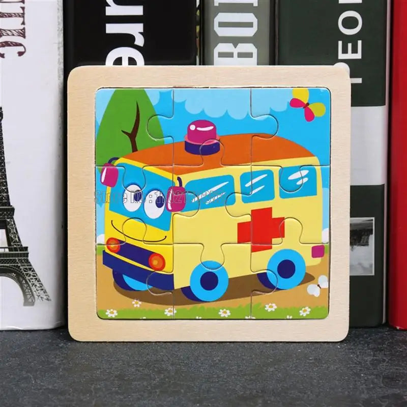 Mini Wooden 3D Puzzle Set for Kids