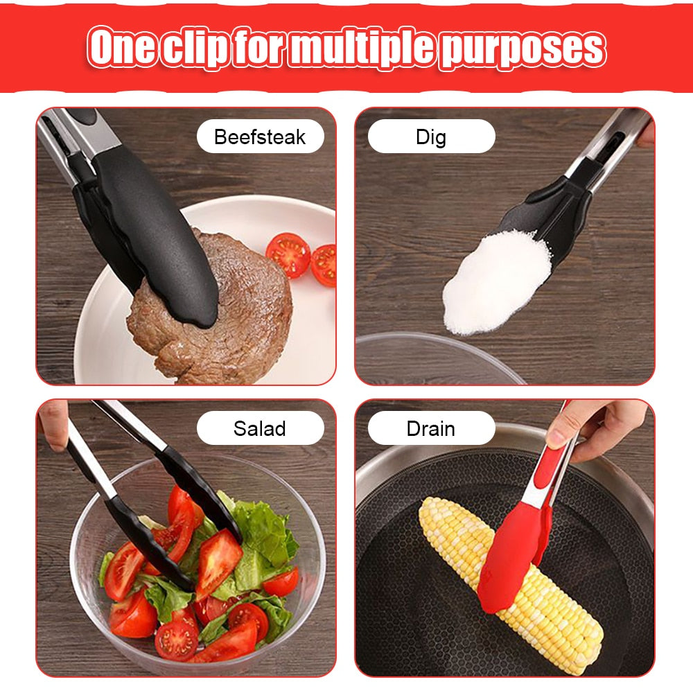 Silicone BBQ Grilling Tong