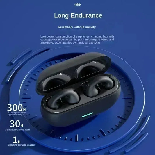 TWS Bluetooth 5.3 Clip-On Wireless Earbuds