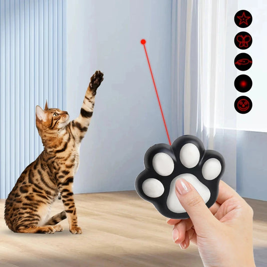 Rechargeable Paw Print Laser Cat Toy
