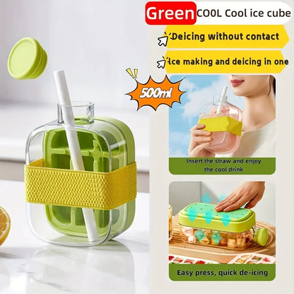 2-in-1 Ice Cube Cup with Straw