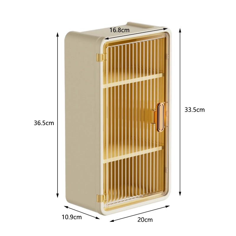 Wall-Mounted Waterproof Tissue Holder & Bathroom Storage Shelf