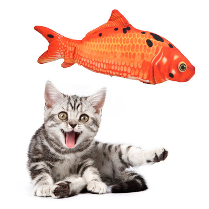 USB Rechargeable Interactive Floppy Fish Cat Toy