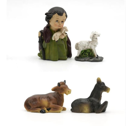 11-Piece Resin Christmas Nativity Figurine Set